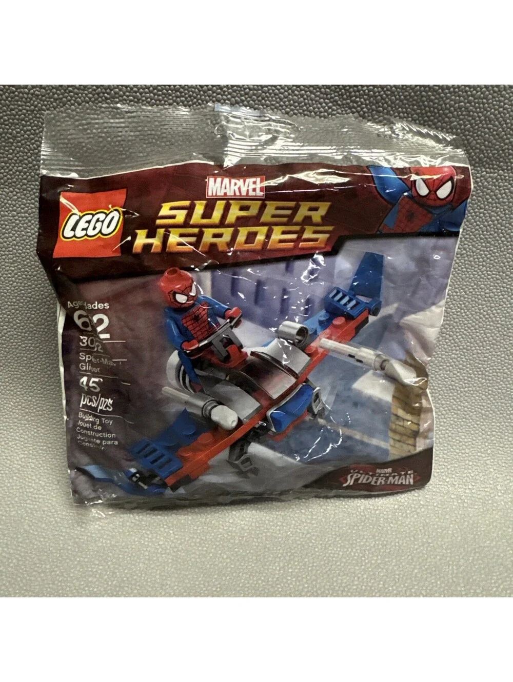 LEGO Marvel Superhero Spider-Man Glider (30302) Ultimate Spider Man Polybag 45pc